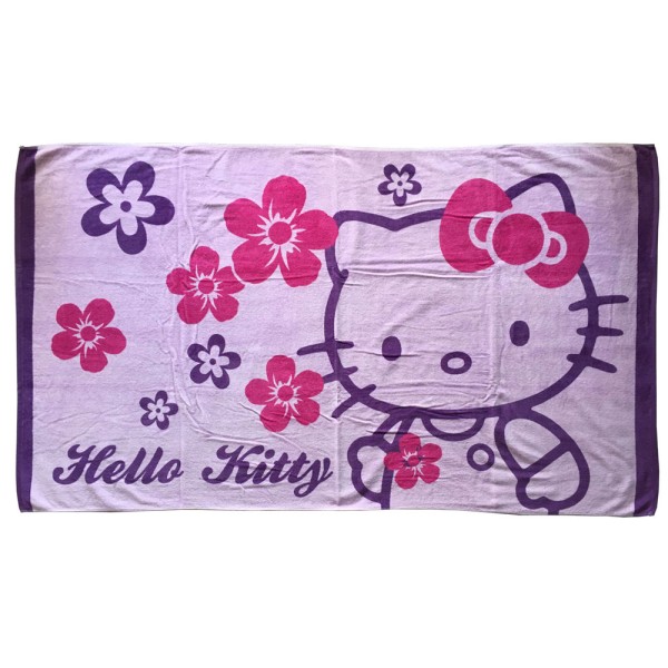 Hello Kitty Strandtuch Flower lila