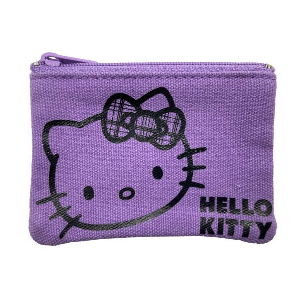 Hello Kitty Geldbeutel Check Ribbon lila