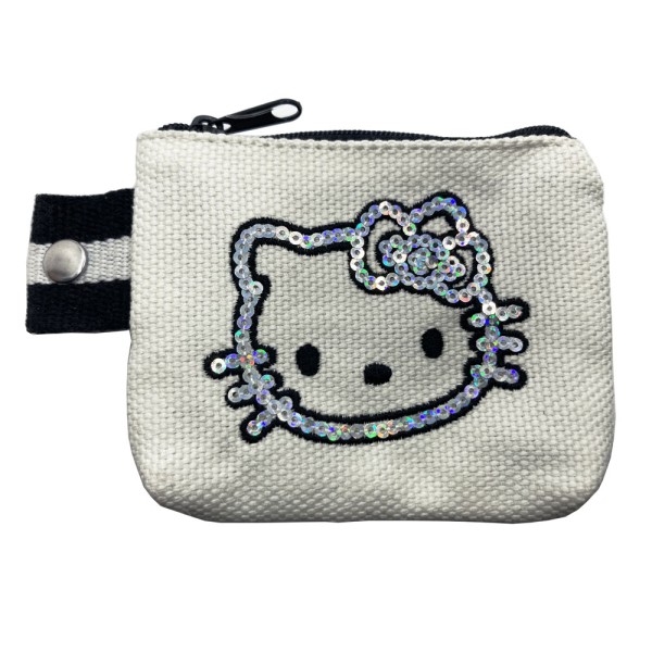 Hello Kitty Geldbeutel Stripe schwarz