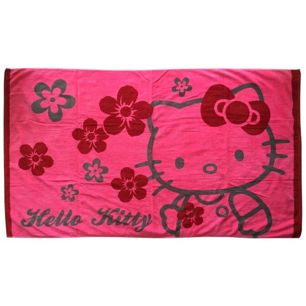 Hello Kitty Strandtuch Flower pink