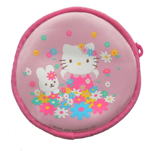 Hello Kitty Geldbeutel rund Flower Garden