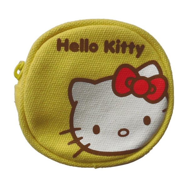 Hello Kitty Geldbeutel rund Face gelb