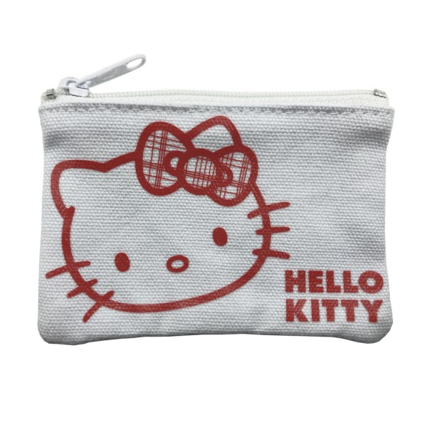 Hello Kitty Geldbeutel Check Ribbon weiß