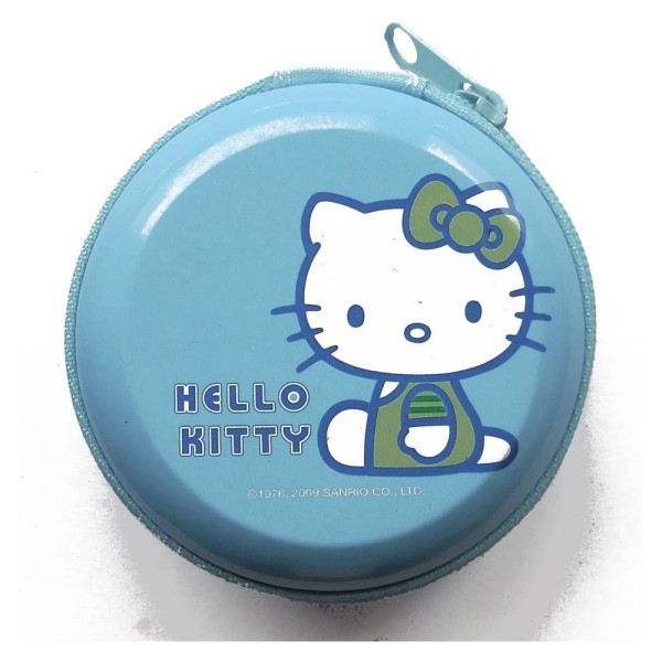 Hello Kitty Metallbörse rund blau