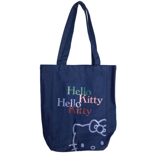 Hello Kitty Tragetasche Schrift blau