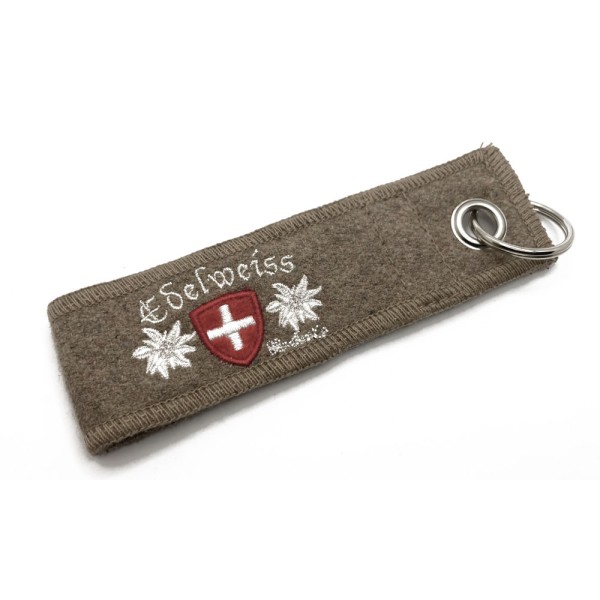 Schlüsselband Filz Edelweiss