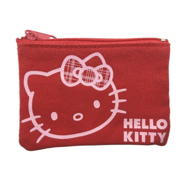 Hello Kitty Geldbeutel Check Ribbon rot
