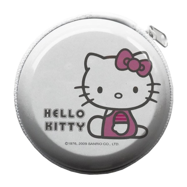 Hello Kitty Metallbörse rund weiss