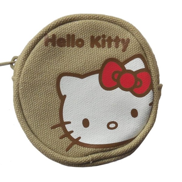 Hello Kitty Geldbeutel rund Face khaki